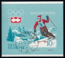 O 1964 Téli Olimpia Vágott Blokk (6.000) - Andere & Zonder Classificatie