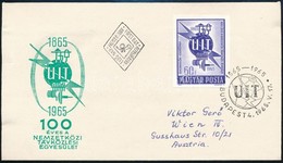 1965 Nemzetközi Távközlési Egyesület Vágott Bélyeg FDC-n - Sonstige & Ohne Zuordnung