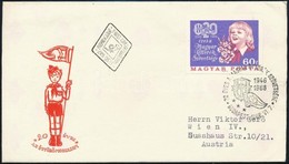 1966 Évfordulók (IV.) Magyar Úttörők Szövetsége Vágott Bélyeg FDC-n - Altri & Non Classificati