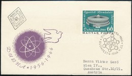 1966 Évfordulók (IV.) Dubnai Atomkutató Intézet Vágott Bélyeg FDC-n - Altri & Non Classificati