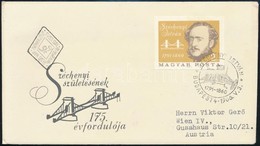 1966 Évfordulók (IV.) Széchenyi István Vágott Bélyeg FDC-n - Autres & Non Classés