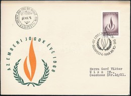 1968 Évfordulók (VI.) Emberi Jogok Éve Vágott Bélyeg  FDC-n - Andere & Zonder Classificatie