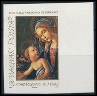 ** 1990 Karácsony ívszéli Vágott Bélyeg - Sonstige & Ohne Zuordnung