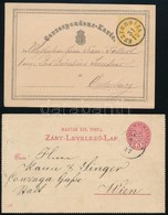 1871 2kr Díjjegyes Levelezőlap 'ESZTERHÁZA' + 1887 5kr Zárt Díjjegyes Levelezőlap - Altri & Non Classificati