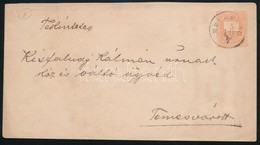 1886 Díjjegyes Boríték 'BRUKENAU' - Temesvár - Andere & Zonder Classificatie