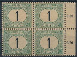** 1903 Zöldportó 1f ívszéli Négyestömb (4.000) - Andere & Zonder Classificatie