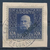 1916 Osztrák-magyar Tábori Posta Szerbiában 10K Kivágáson - Other & Unclassified