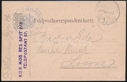 1915 Tábori Posta Levelezőlap 'K.u.k. MOBILES RESERVESPITAL No. 2/5' + 'TP 97' - Andere & Zonder Classificatie