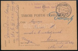 1917 Tábori Posta Levelezőlap 'K.u.K. Infanterieregiment Nr.2. Hand Masch. Gew.' + 'EP 275' - Other & Unclassified