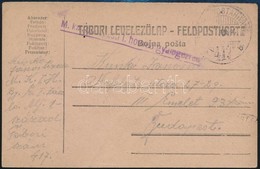 1918 Tábori Posta Levelezőlap 'M.kir. Budapesti  I. Honvéd Gyalogezred' + 'TP 417 B' - Altri & Non Classificati