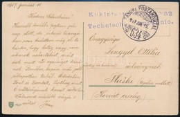 1918 Tábori Posta Képeslap / Field Postcard 'K.u.k. Infanterieregiment N.52. Technischen Kompagnie' + 'TP 634' - Andere & Zonder Classificatie