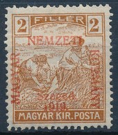 * 1919 Arató 2f Piros Felülnyomású Próbanyomat, Bodor Vizsgálójellel (20.000) - Altri & Non Classificati