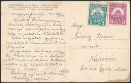 1930 Képeslap Pengő-fillér 2f, 8f Bérmentesítéssel 'KÖTCSE-CSICSAL' Postaügynökségi Bélyegzéssel - Other & Unclassified