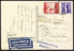 1933 Képeslap Jamboree Alkalmi Bélyegzéssel, Cserkész Légipostával Budapestre / Postcard With Jamboree Special Cancellat - Sonstige & Ohne Zuordnung