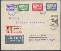 1933 Ajánlott Légi Levél Bécsbe / Registered Airmail Cover To Vienna - Autres & Non Classés