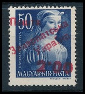 ** Ungvár II. 1945 Nagyasszonyok 2.00/50f Piros Felülnyomással, Bodor Vizsgálójellel (40.000) - Otros & Sin Clasificación