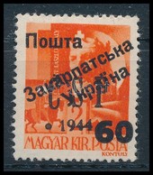 ** Ungvár III. 1945 60/2f Bodor Vizsgálójellel (20.000) - Autres & Non Classés