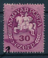 O 1946 Lovasfutár 30 Ezer P, Nagy Lila Folt A Bélyegen - Other & Unclassified