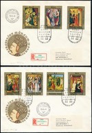 1973 Festmények XI. Vágott Sor 2 Db Ajánlott FDC-n - Other & Unclassified