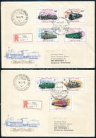 1976 100 éves A Győr-soproni Vasút Vágott Sor 2 Db Ajánlott FDC-n - Sonstige & Ohne Zuordnung