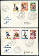 1981 Híres Illusztrátorok Vágott Sor 2 FDC-n - Otros & Sin Clasificación