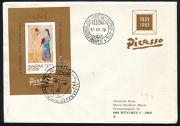 1981 Picasso Vágott Blokk FDC-n - Sonstige & Ohne Zuordnung