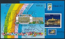 ** 1982-1983 2 Db Európa Blokk A Tervező, Vertel József Aláírásával - Other & Unclassified