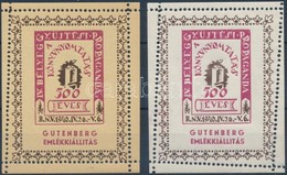 ** 1940/8aa+8ba Gutenberg Emlékív Pár (20.000) - Sonstige & Ohne Zuordnung