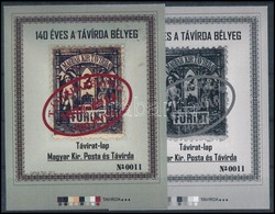 ** 2013 140 éves A Távírda Bélyeg 2 Db Klf Emlékív - Altri & Non Classificati