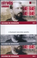 ** 2019 Eötvös Loránd Halálának 100. évfordulója 4 Db-os Emlékív Garnitúra Azonos Sorszámmal No 002 - Altri & Non Classificati