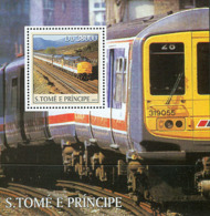 S. TOME & PRINCIPE 2003 - Trains S/s - Sao Tome En Principe