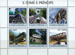S. TOME & PRINCIPE 2003 - Mountain Trains 6v - Sao Tome En Principe