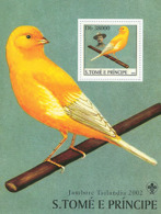 S. TOME & PRINCIPE 2003 - Canaries & Scouts S/s - Sao Tome And Principe