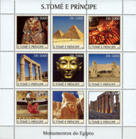 S. TOME & PRINCIPE 2003 - Monuments Of Egypt 9v - Sao Tome And Principe