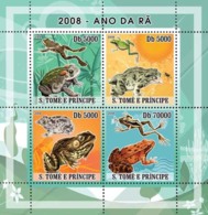 S. TOME & PRINCIPE 2008 - Frogs 4v - YT 2506-2509, Mi 3350-3353 - Sao Tomé Y Príncipe