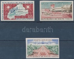 ** 1961 Ouagadougou Repülőtér Vágott Sor Mi 93-95 - Other & Unclassified