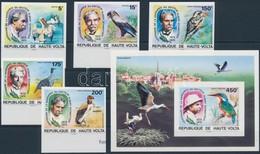 ** 1975 Albert Schweitzer ívszéli Vágott Sor + Blokk,
Albert Schweitzer Margin Imperforated Set + Block
Mi 575-579 + 35 - Autres & Non Classés