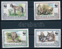 ** 1992 WWF Serval Macska Sor,
WWF Serval Set
Mi 1758-1761 - Otros & Sin Clasificación