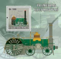 S. TOME & PRINCIPE 2007 - Steam Trains S/s - Sao Tome En Principe