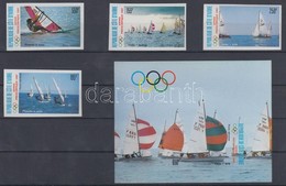 ** 1987 Olimpia Előtti év: Vitorlázás Vágott Sor Mi 950-953 + Vágott Blokk 29 - Other & Unclassified