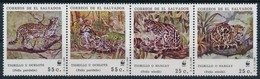 ** 1988 WWF Kismacskák Négyescsík,
WWF Small Cats Stripe Of 4
Mi 1734-1737 - Other & Unclassified