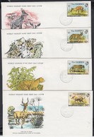 1976 WWF Abuko Természetvédelmi Terület Sor Mi 332-335 4 FDC - Andere & Zonder Classificatie