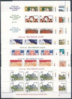 ** 1987-1989 India 89 Bélyegkiállítás 14 Különféle Füzetlap / 14 Different Booklet Panes - Autres & Non Classés