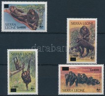 ** 2008 WWF: Csimpánz Felülnyomott Sor Mi 5067-5070 - Autres & Non Classés