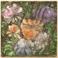 Orbán Jelzéssel: Virágszirmok. Olaj, Vászon, Kopott, 29,5×30 Cm - Sonstige & Ohne Zuordnung