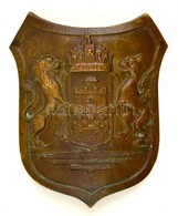 Cca 1920-1940 Budapest Címer, Bronz, Préselt, 17x14 Cm. - Sonstige & Ohne Zuordnung