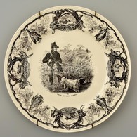 Villeroy & Boch Levonó Képes Tányér, Jelzett (La  Chasse Sorozat), Apró Kopásokkal, D: 20,5 Cm - Altri & Non Classificati