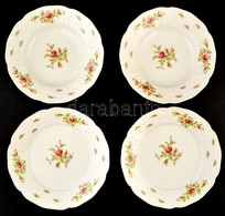 Rosenthal Virágmintás Porcelán Mély- és Lapostányér (2+2 Db), Matricás, Jelzett, Kis Kopásnyomokkal, D: 25 Cm - Andere & Zonder Classificatie