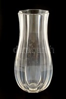 Moser Jelzéssel Váza, Lapra Csiszolt, Apró Karcolásokkal, M: 26 Cm - Glas & Kristall