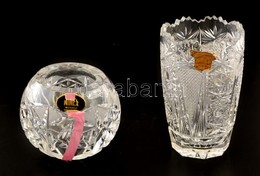 2 Db Jelzett Kristály Tálka, Hamutál, Nem Használt, Címkével. Hibátlan. 13 Cm, 10 Cm - Glas & Kristal